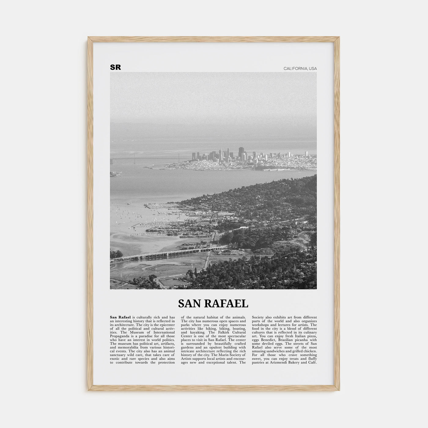 San Rafael Travel B&W Poster
