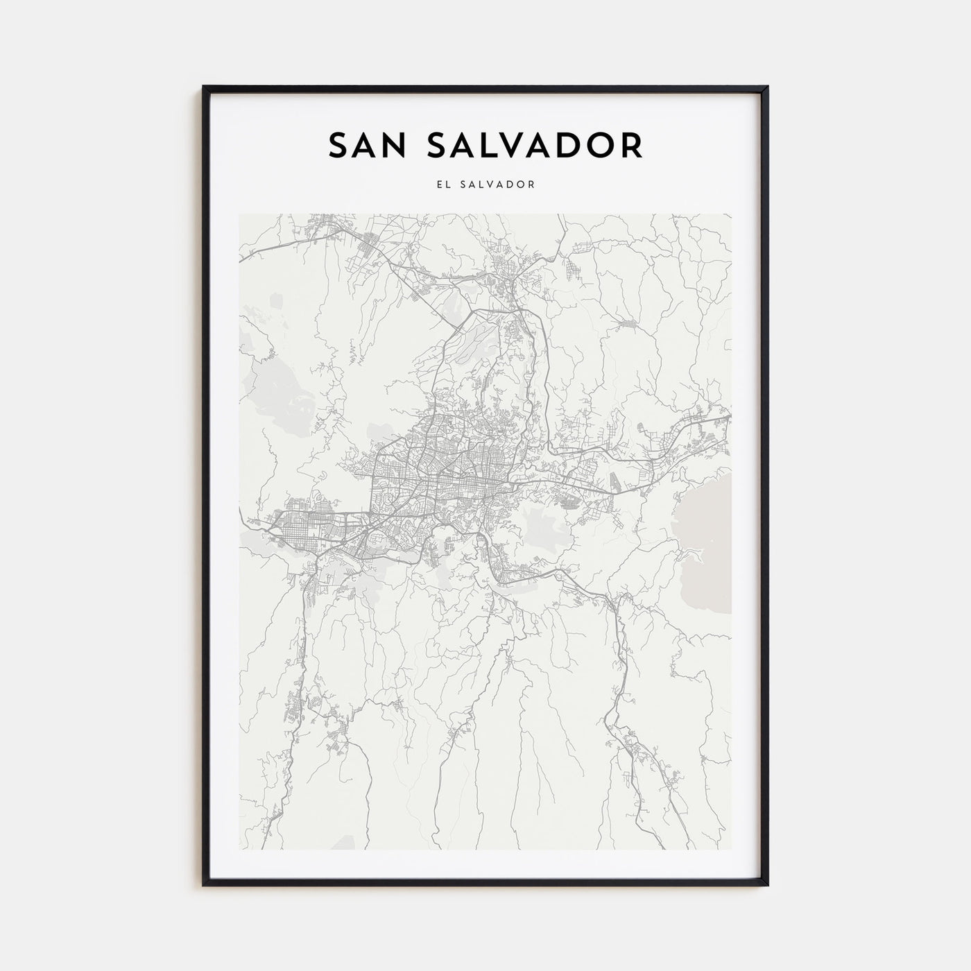 San Salvador Map Portrait Poster