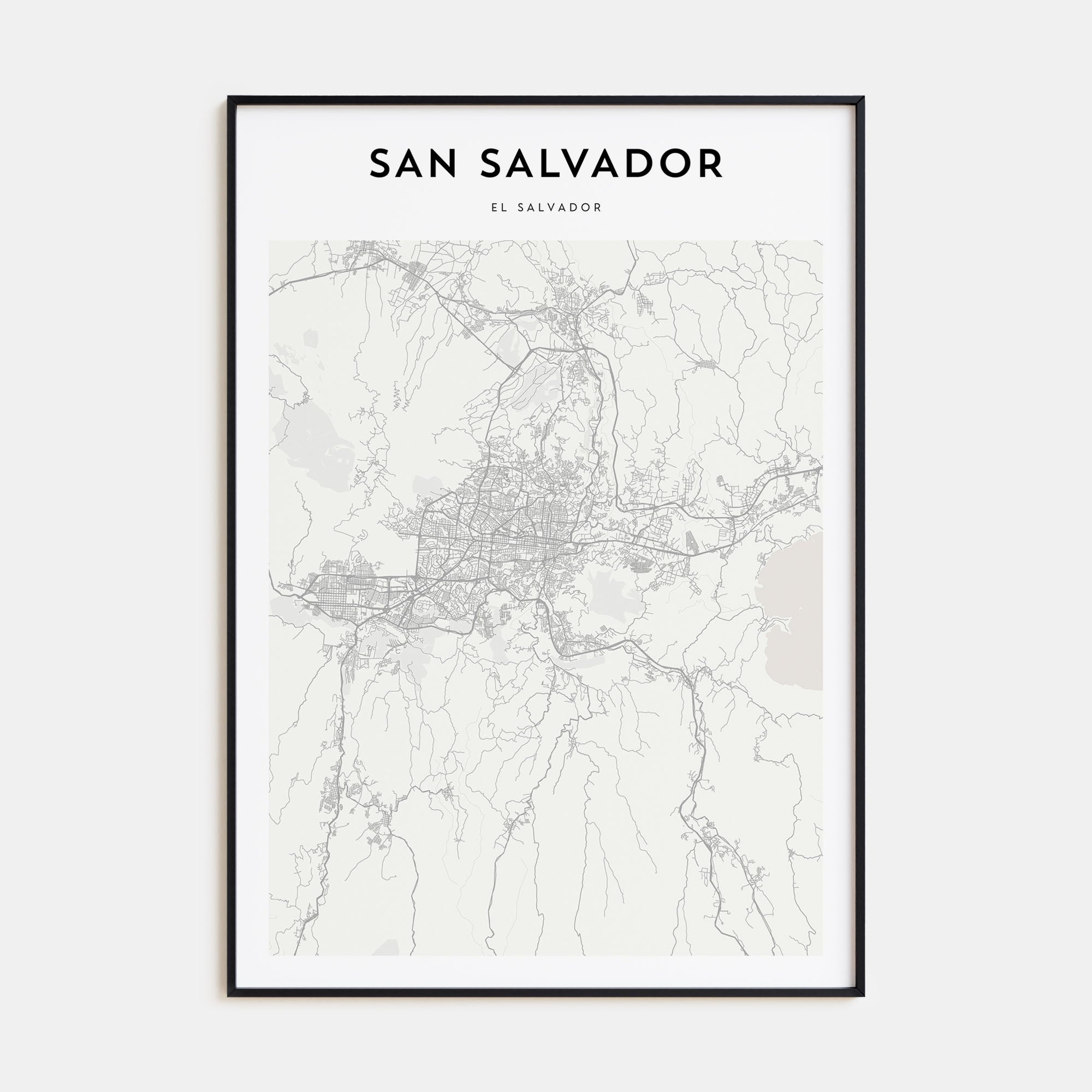 San Salvador Map Portrait Poster