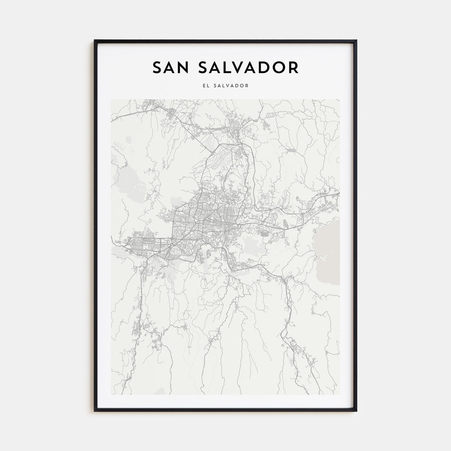 San Salvador Map Portrait Poster
