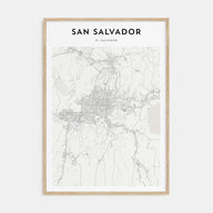 San Salvador Map Portrait Poster
