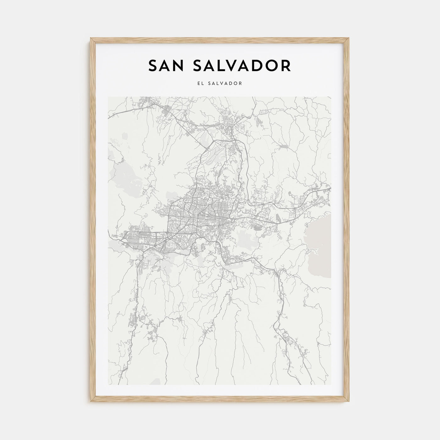 San Salvador Map Portrait Poster