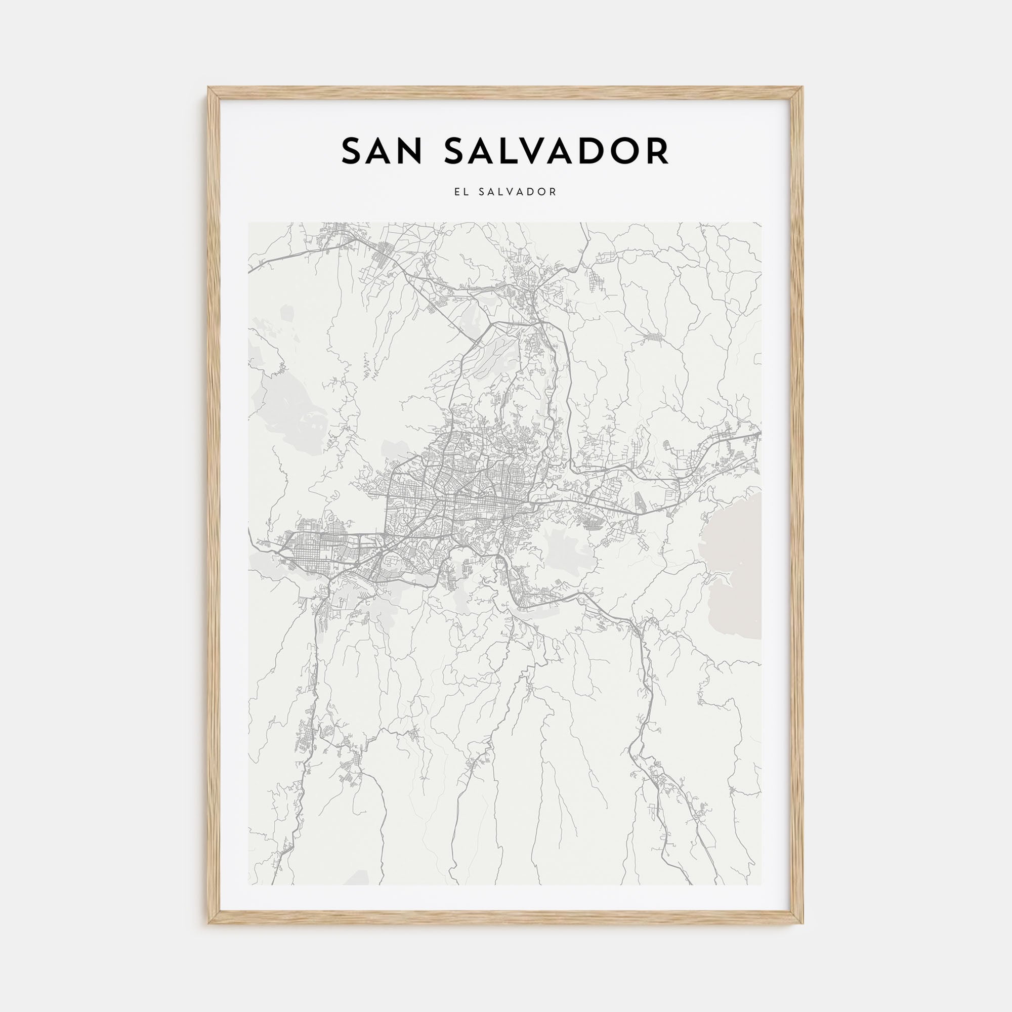 San Salvador Map Portrait Poster
