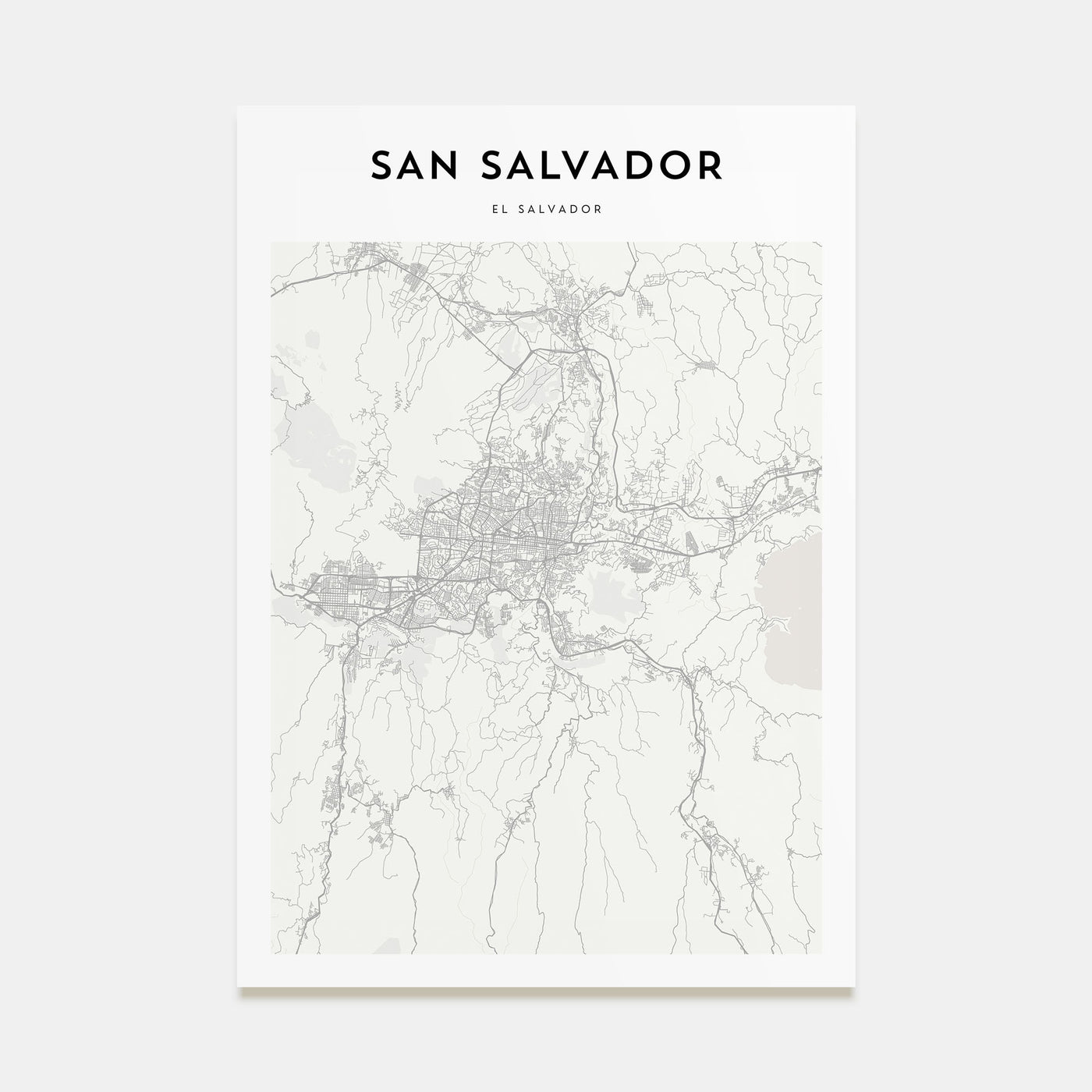 San Salvador Map Portrait Poster