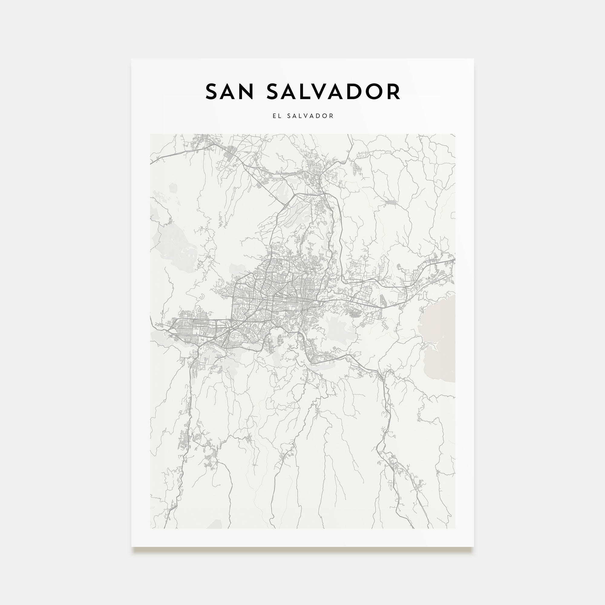 San Salvador Map Portrait Poster