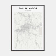 San Salvador Map Portrait Poster