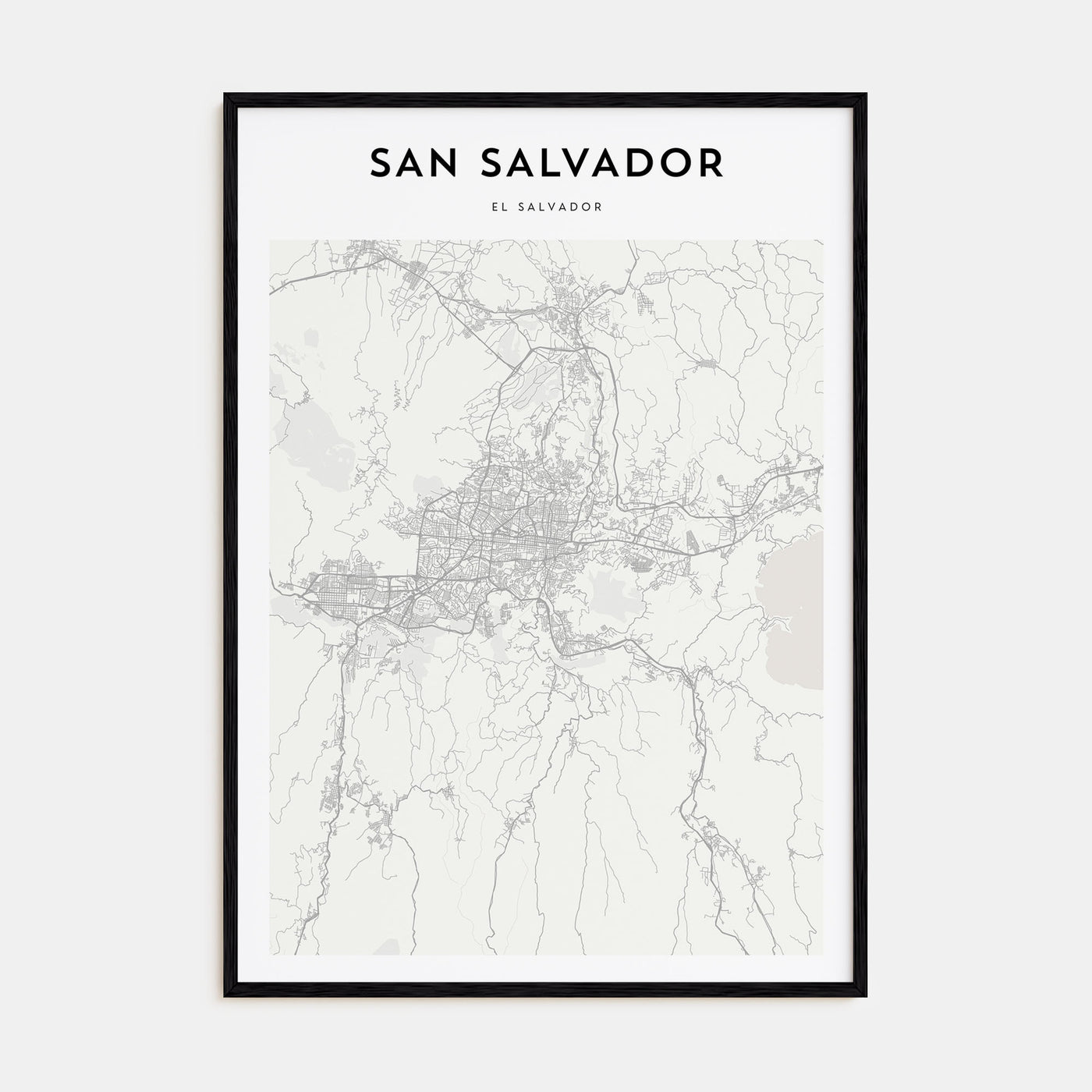 San Salvador Map Portrait Poster