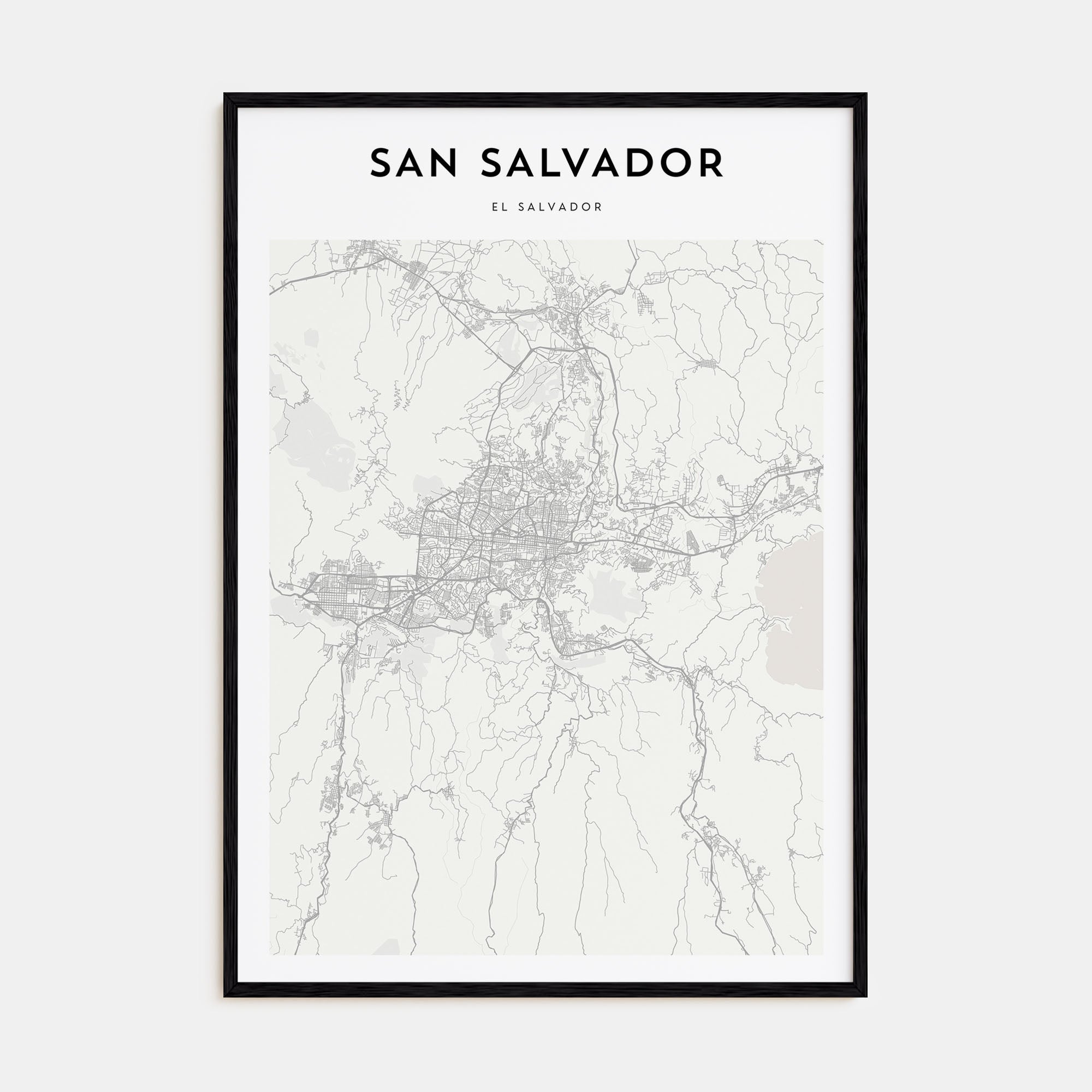 San Salvador Map Portrait Poster