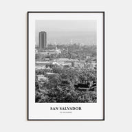 San Salvador Portrait B&W Poster