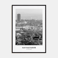 San Salvador Portrait B&W Poster