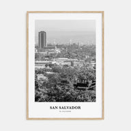 San Salvador Portrait B&W Poster