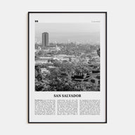 San Salvador Travel B&W Poster