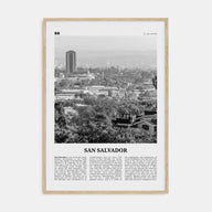 San Salvador Travel B&W Poster