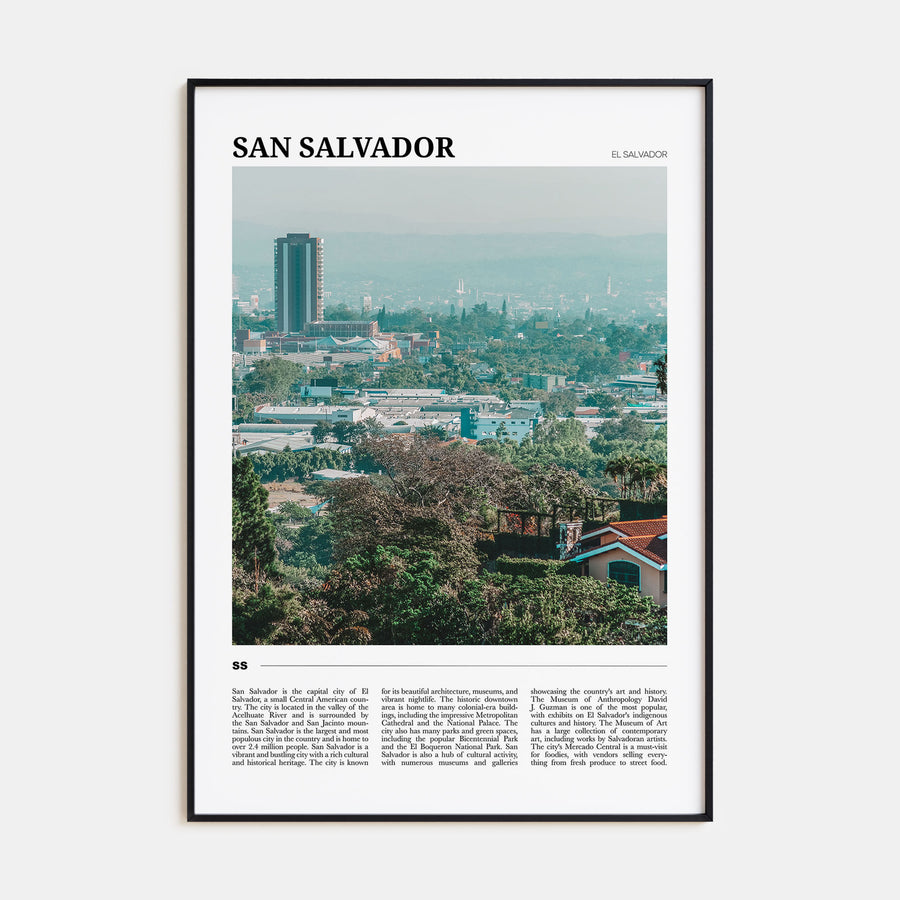 San Salvador Travel Color Poster