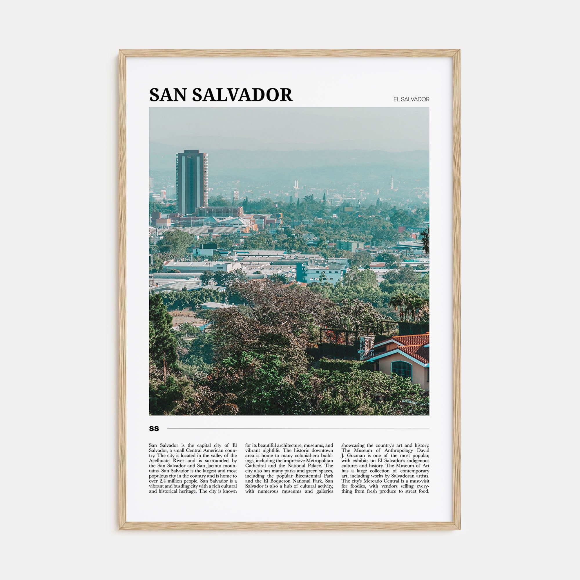San Salvador Travel Color Poster
