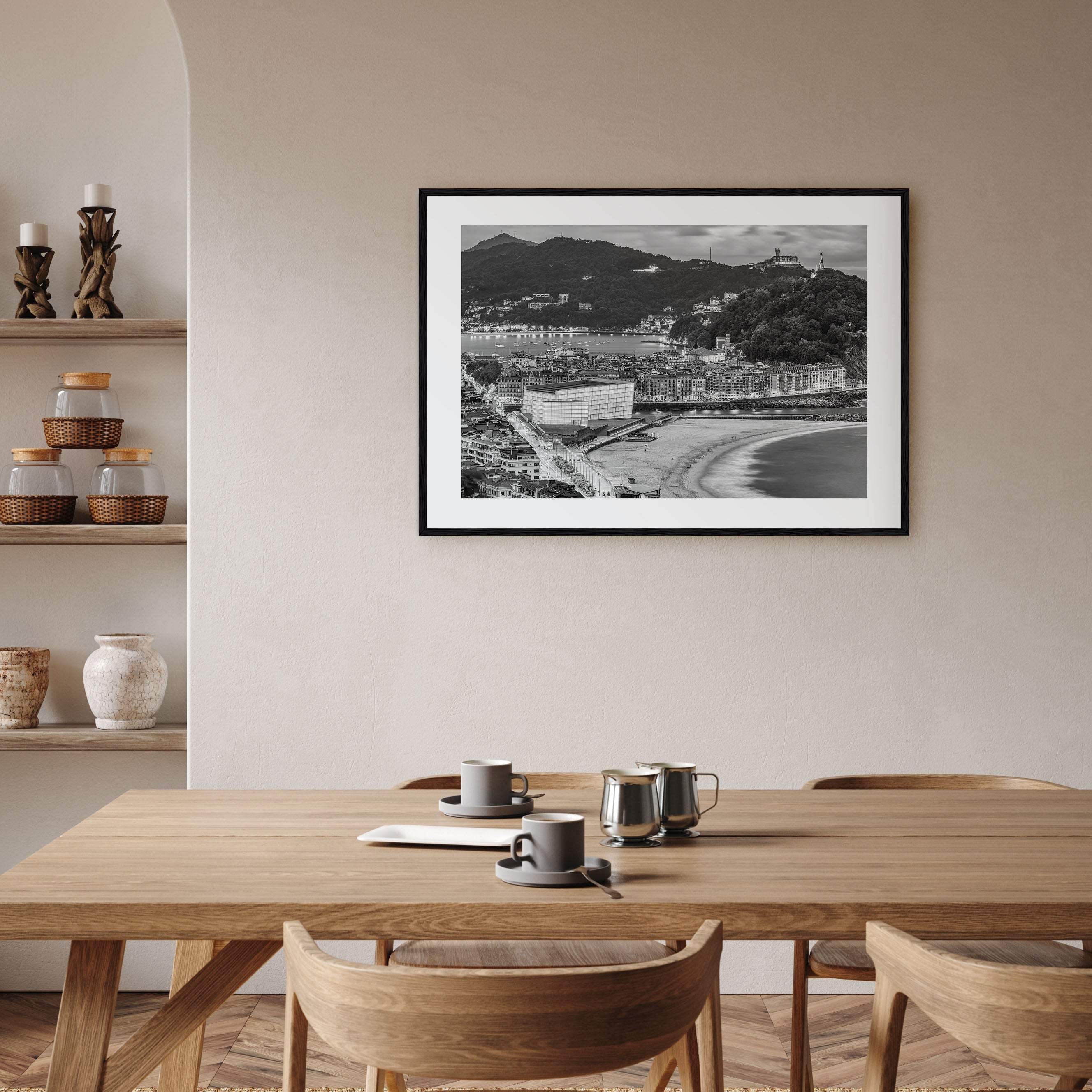 San Sebastián Landscape B&W Poster