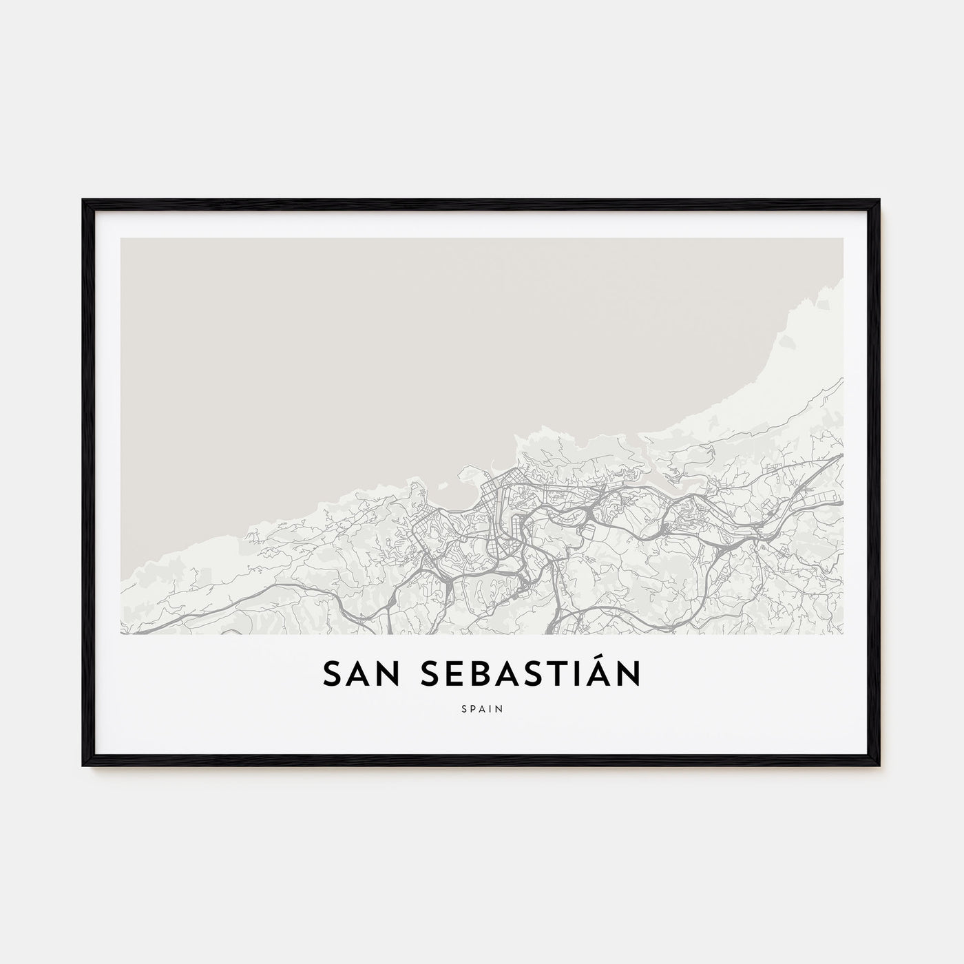 San Sebastián Map Landscape Poster