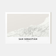 San Sebastián Map Landscape Poster