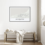 San Sebastián Map Landscape Poster