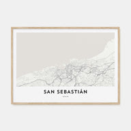 San Sebastián Map Landscape Poster