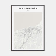 San Sebastián Map Portrait Poster