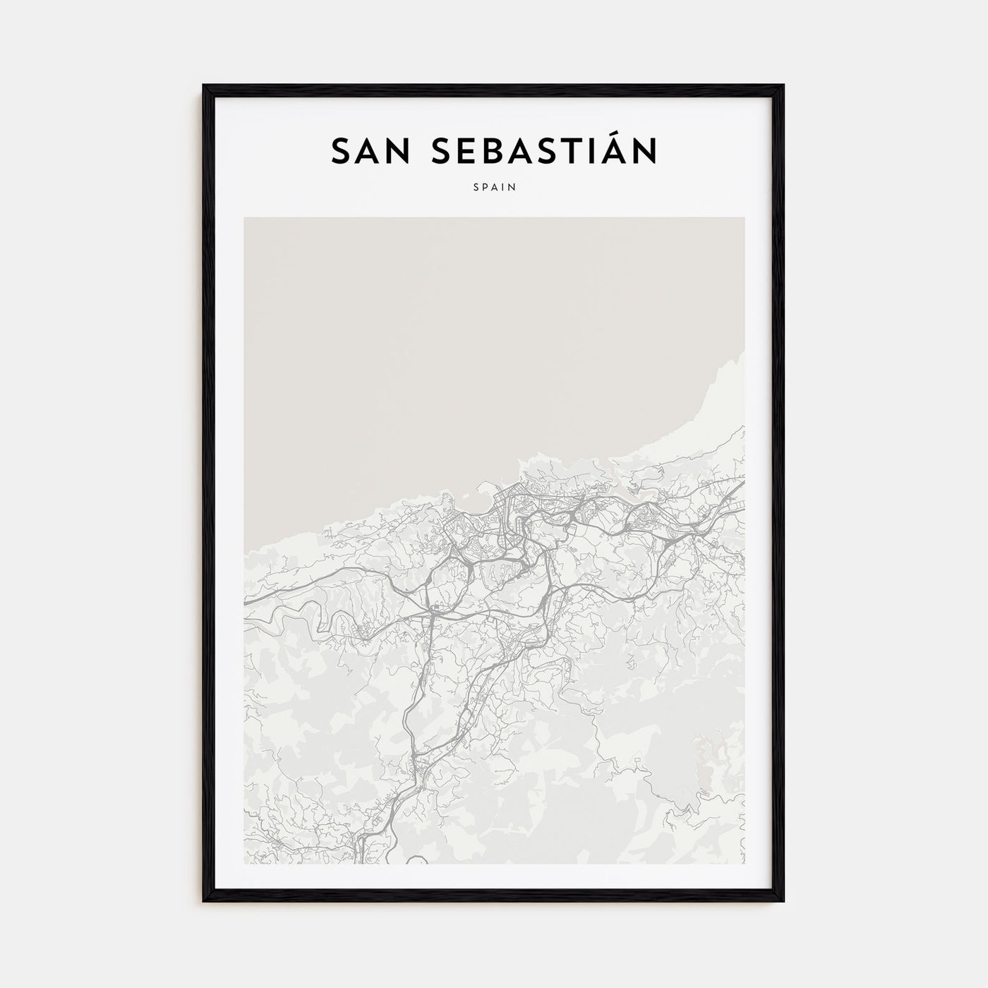 San Sebastián Map Portrait Poster