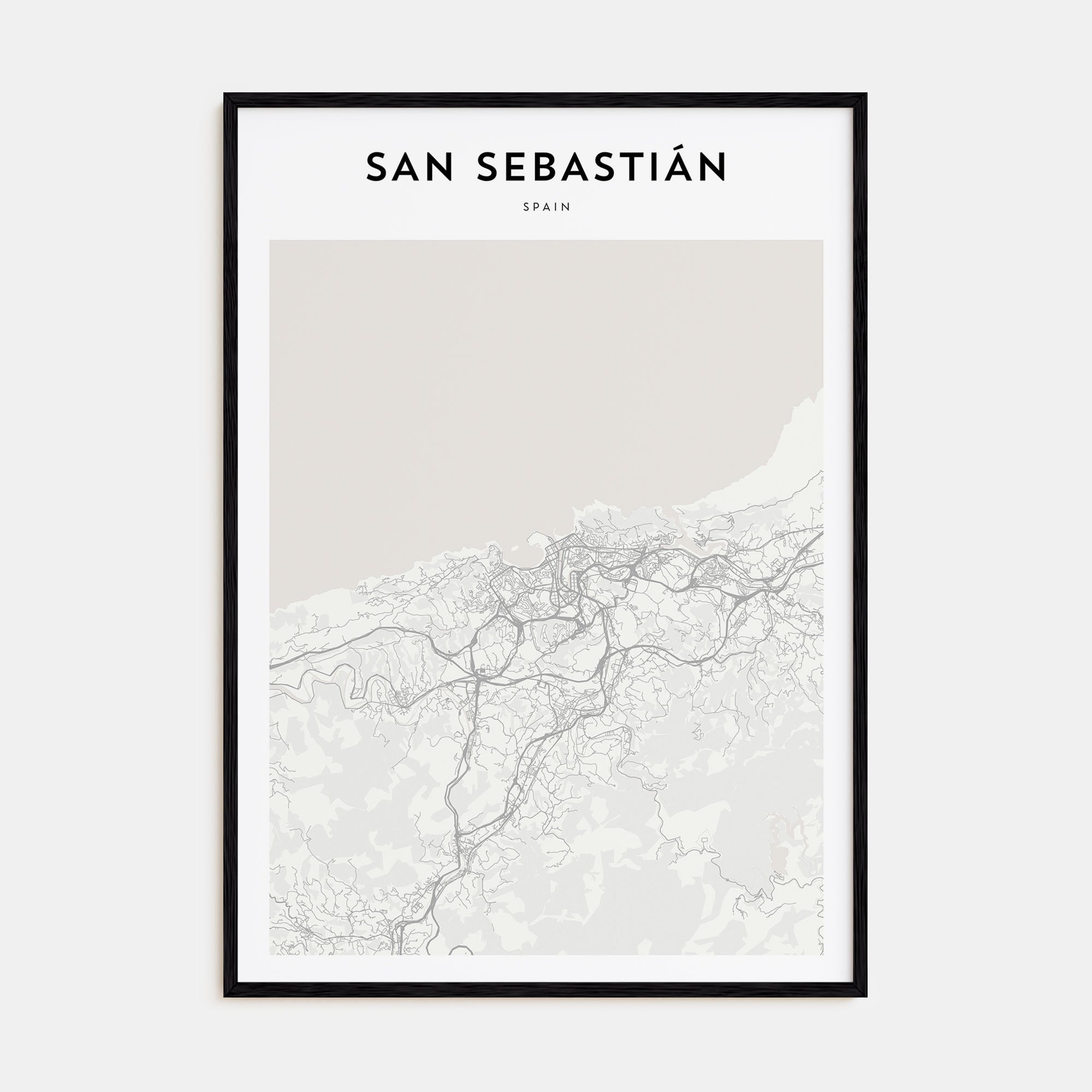 San Sebastián Map Portrait Poster