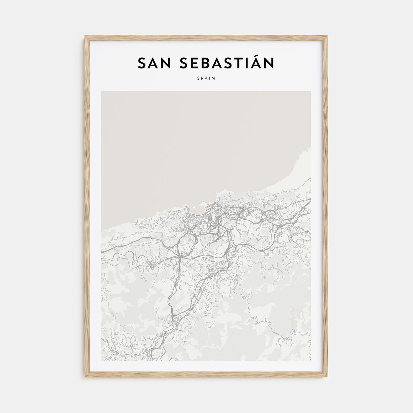 San Sebastián Map Portrait Poster
