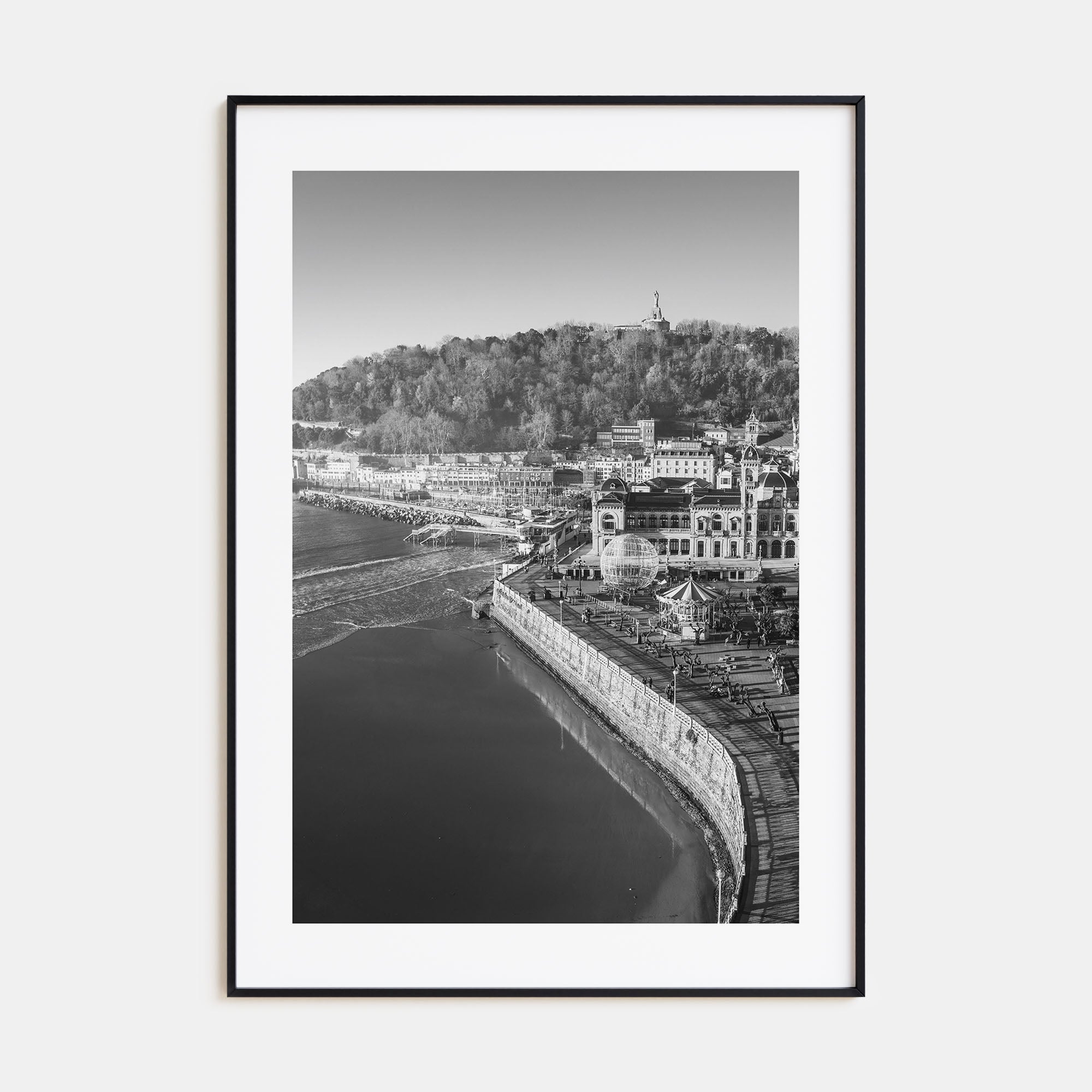 San Sebastián Photo B&W Poster