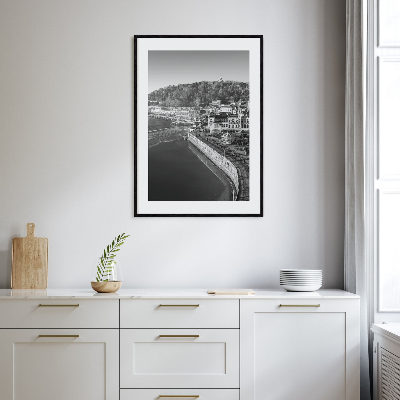 San Sebastián Photo B&W Poster