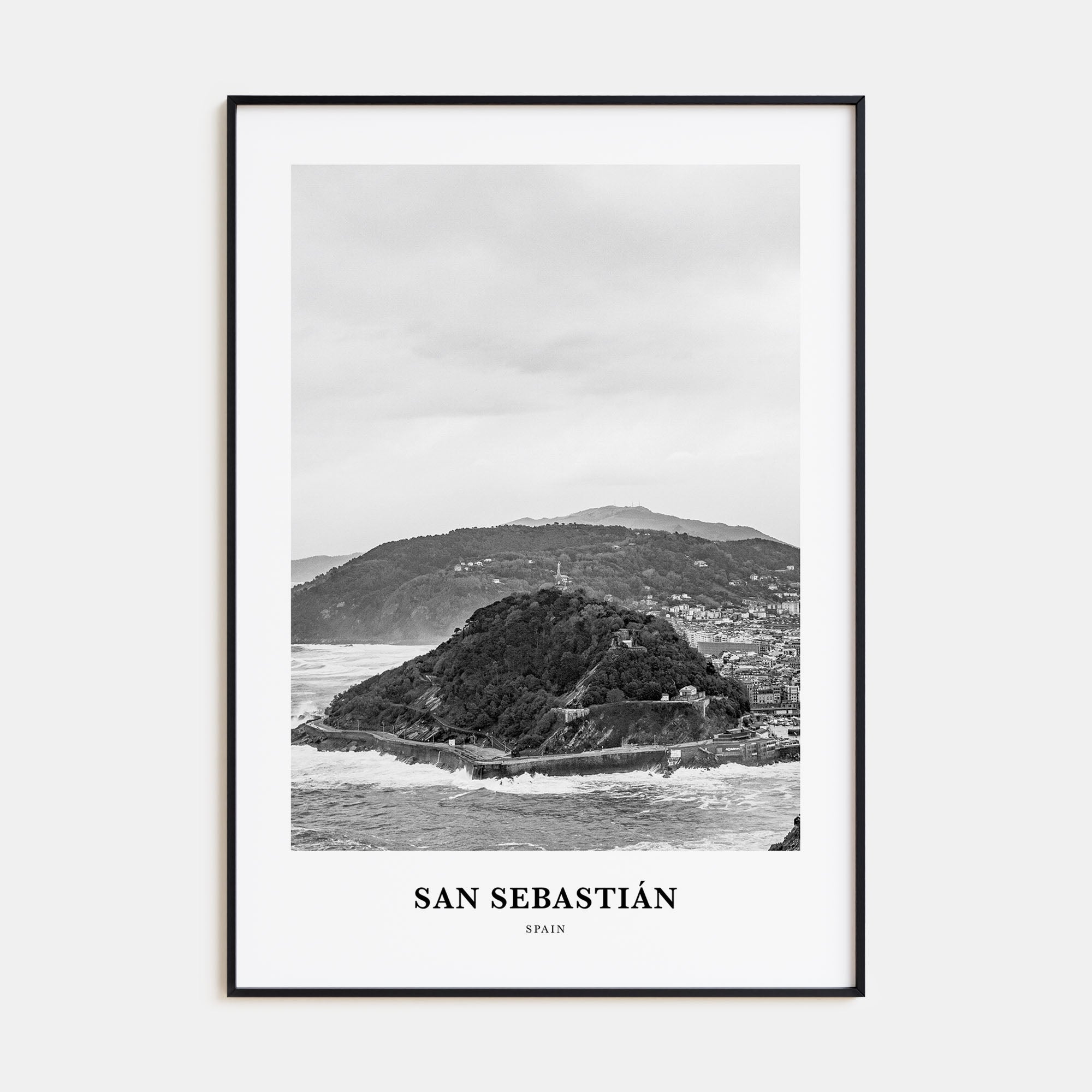 San Sebastián Portrait B&W No 1 Poster