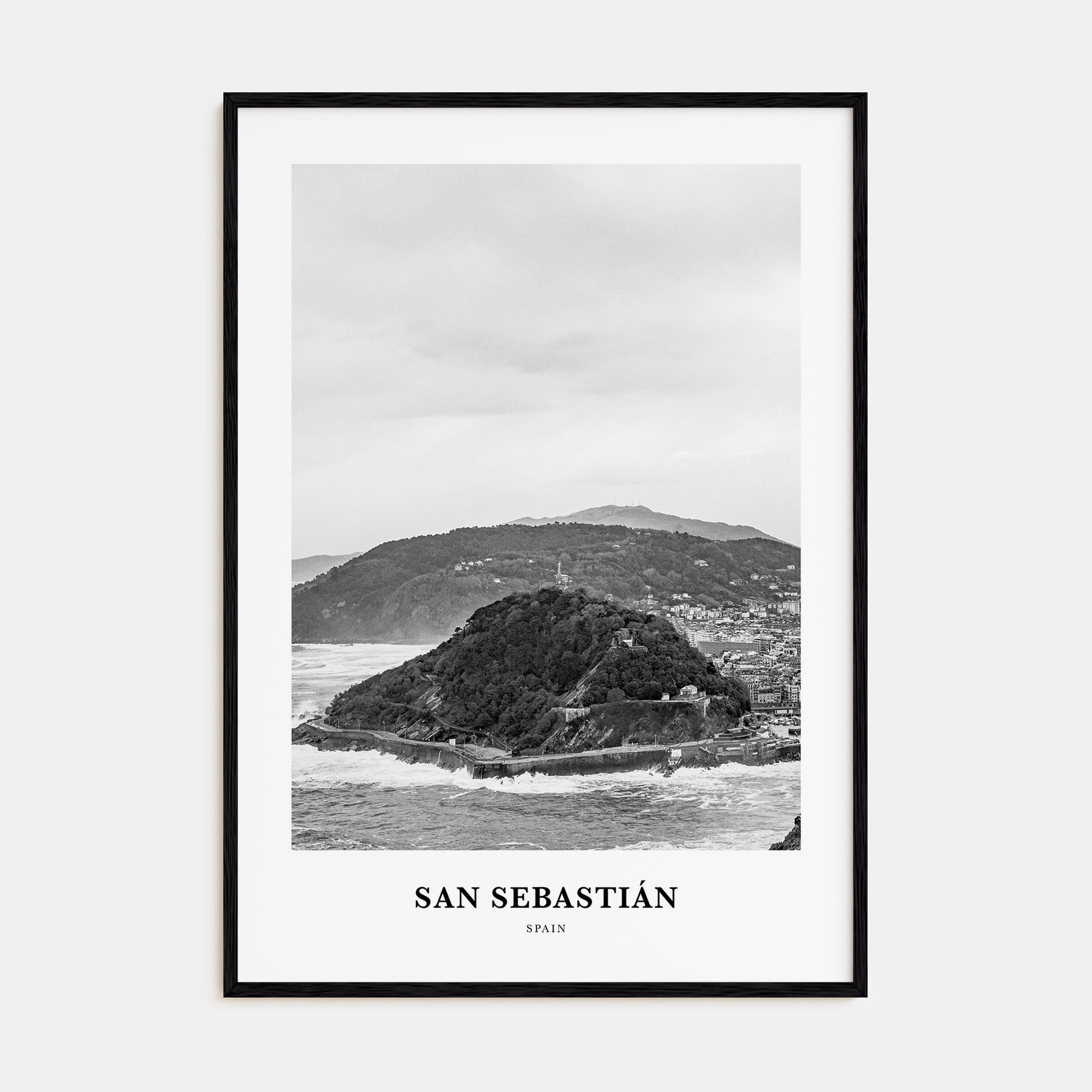 San Sebastián Portrait B&W No 1 Poster