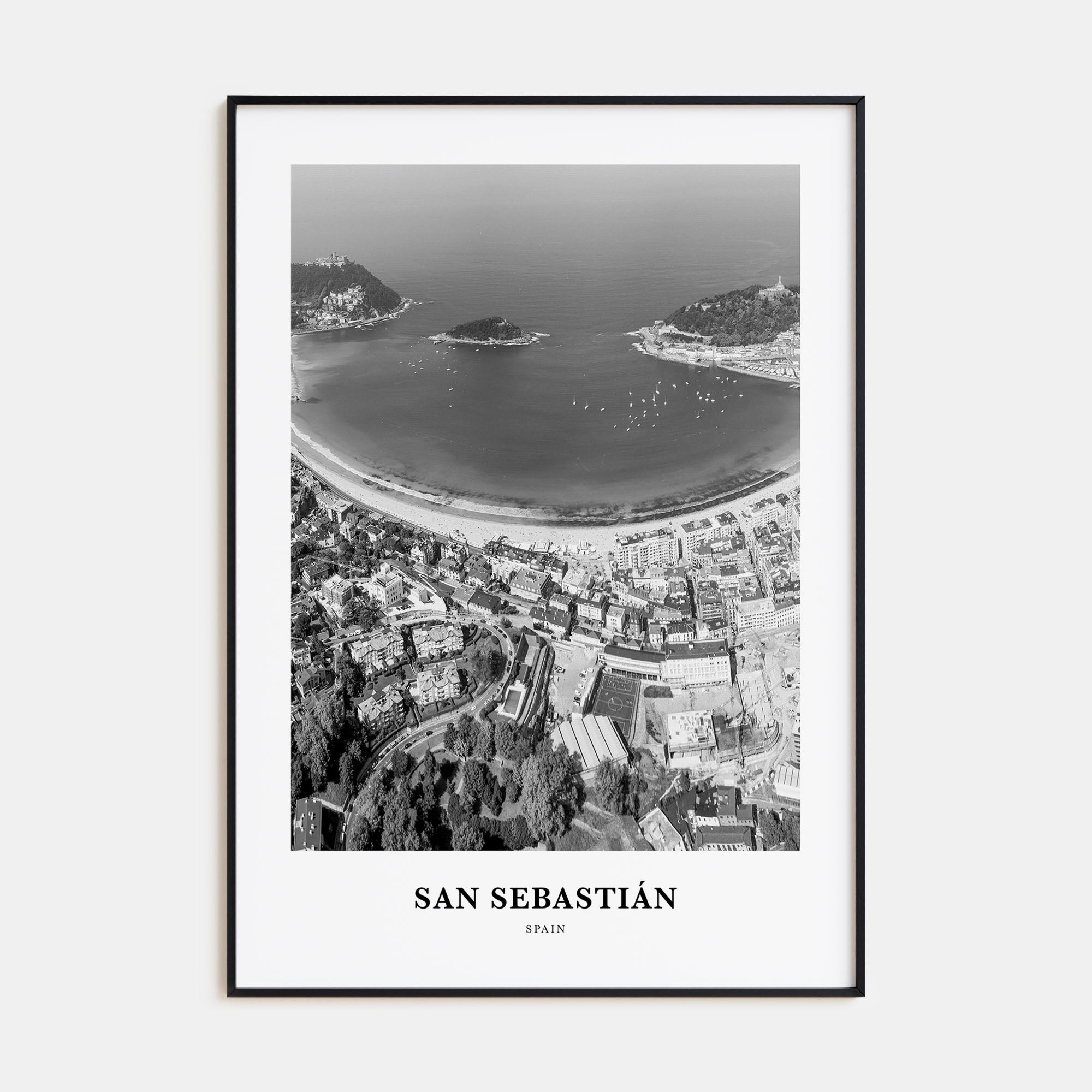 San Sebastián Portrait B&W No 2 Poster
