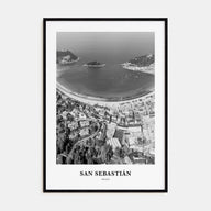 San Sebastián Portrait B&W No 2 Poster