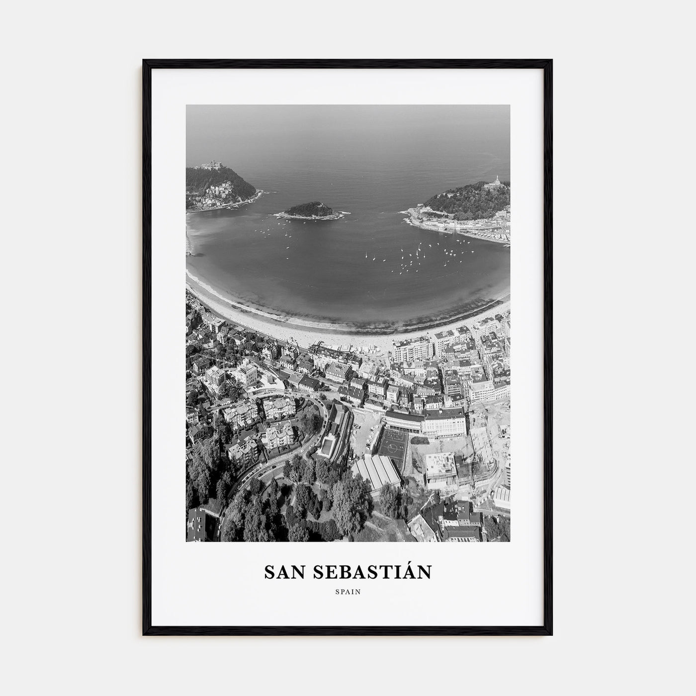 San Sebastián Portrait B&W No 2 Poster