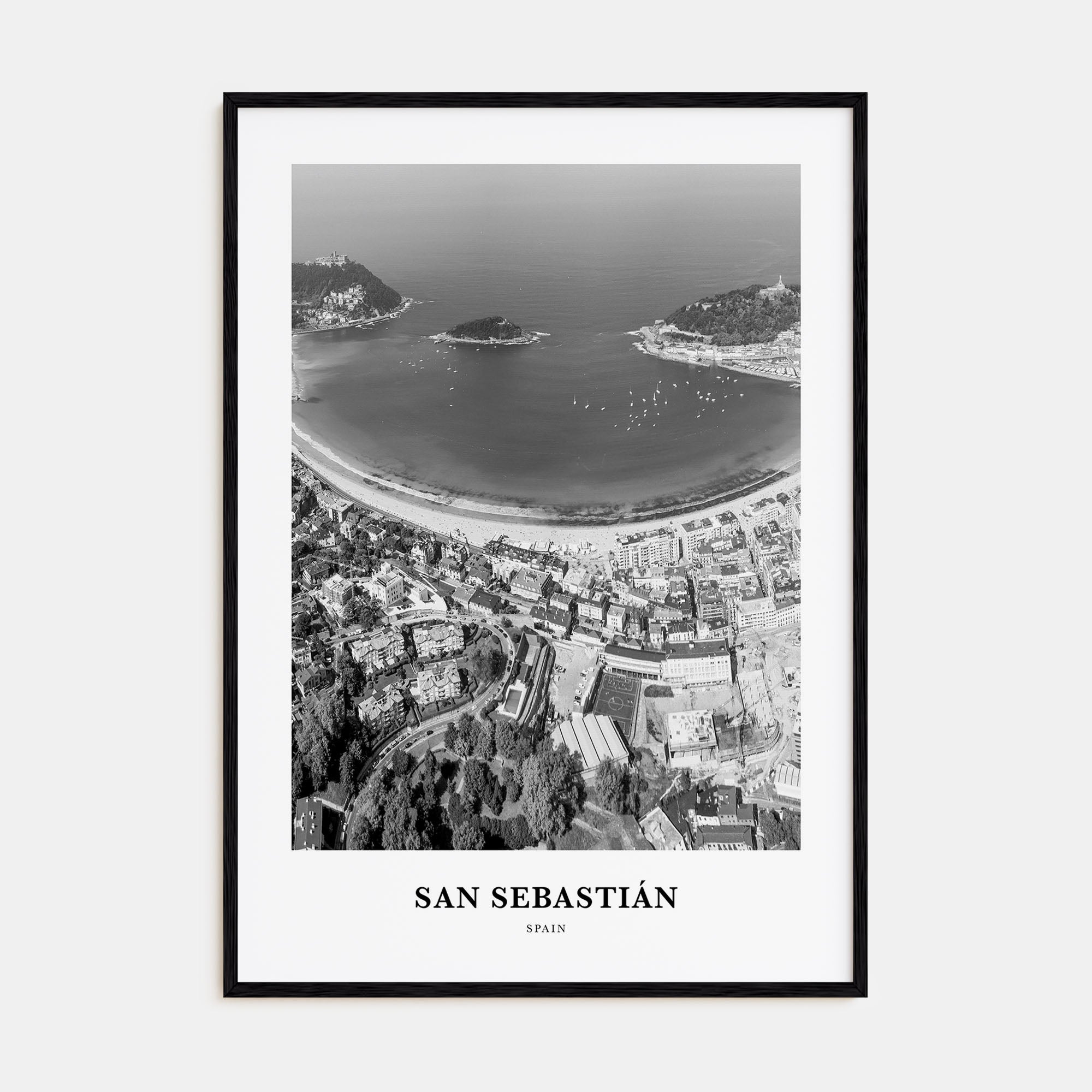 San Sebastián Portrait B&W No 2 Poster