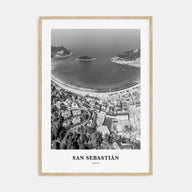 San Sebastián Portrait B&W No 2 Poster