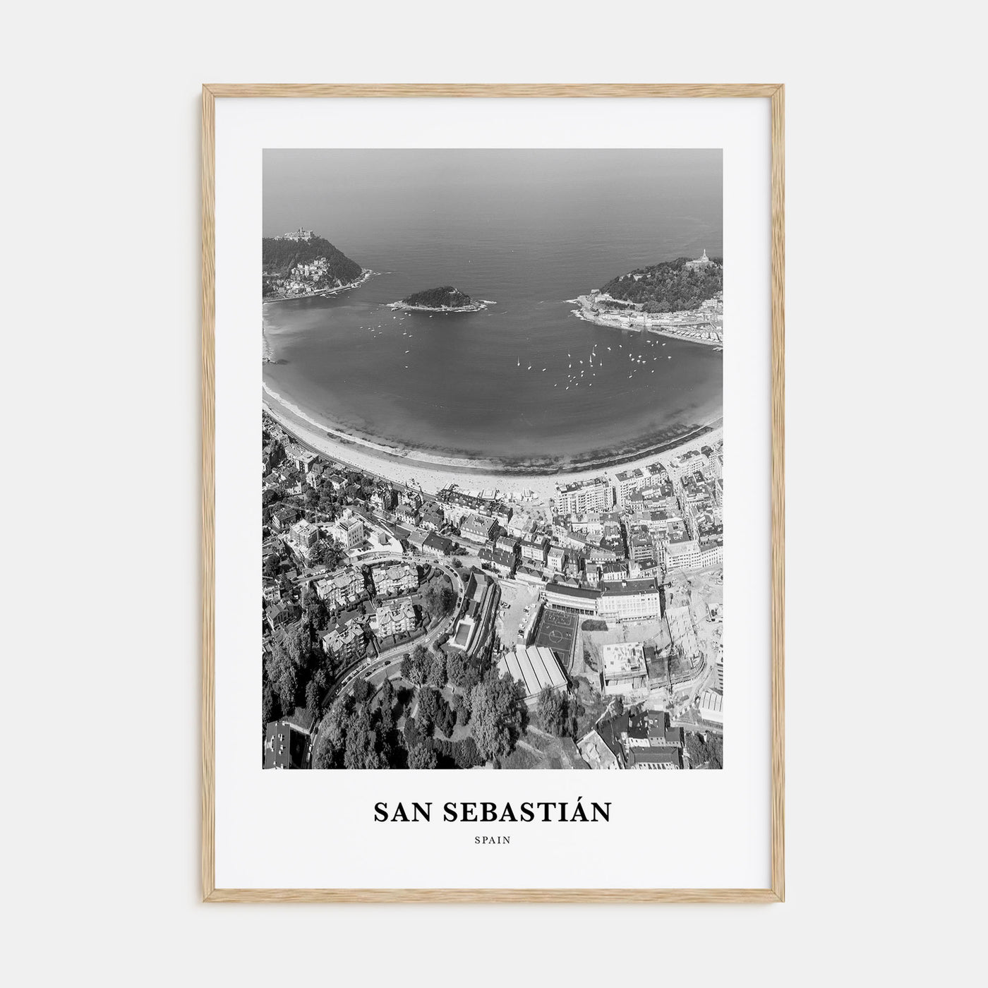 San Sebastián Portrait B&W No 2 Poster