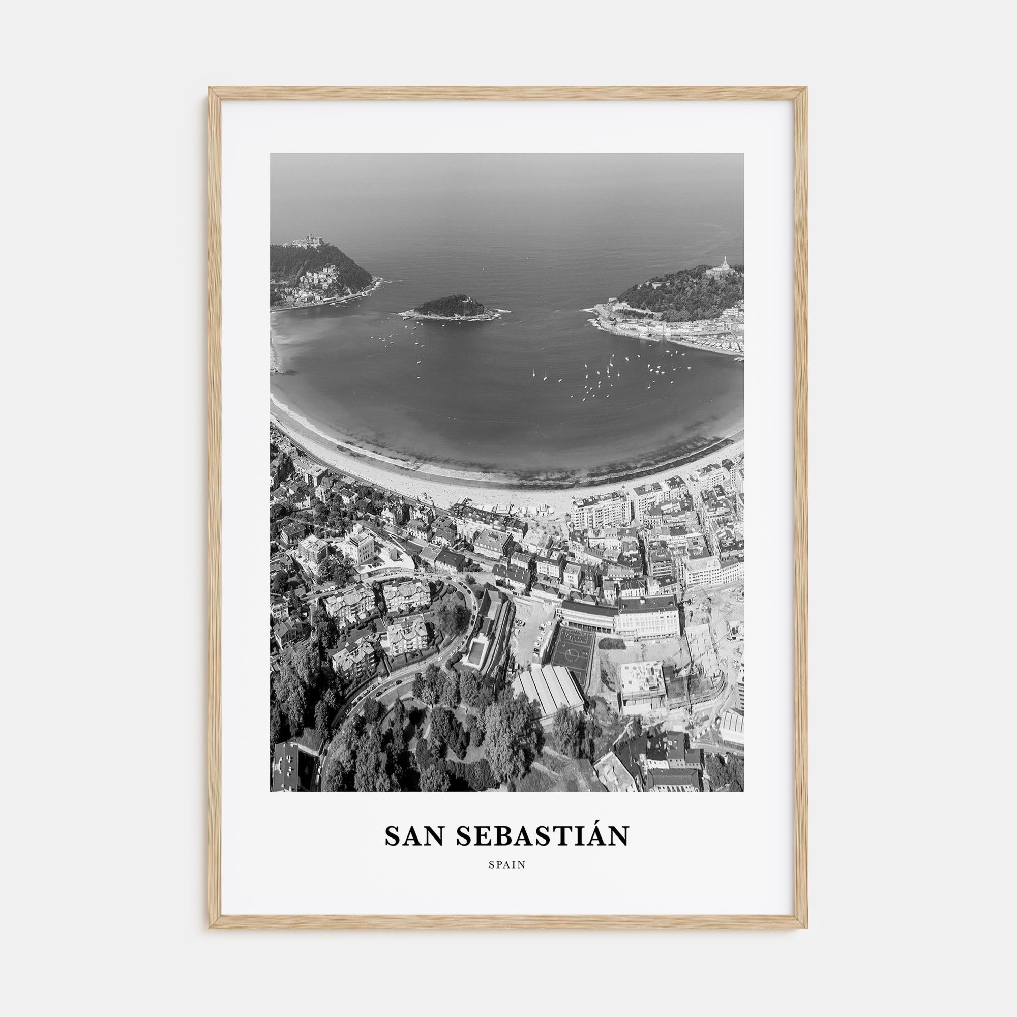 San Sebastián Portrait B&W No 2 Poster