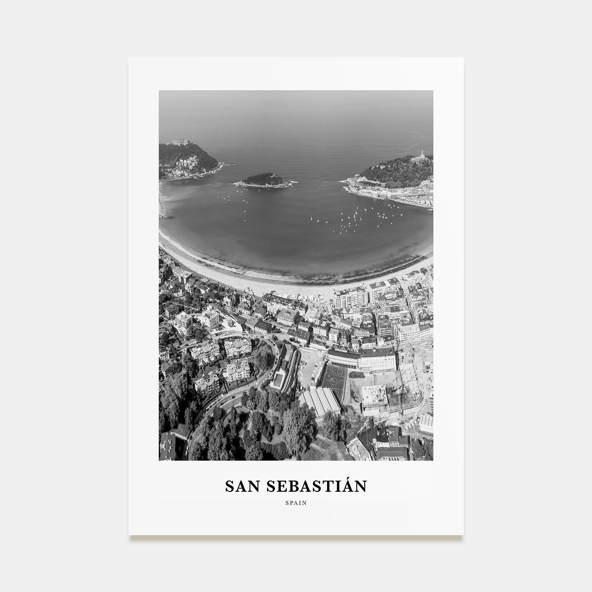 San Sebastián Portrait B&W No 2 Poster