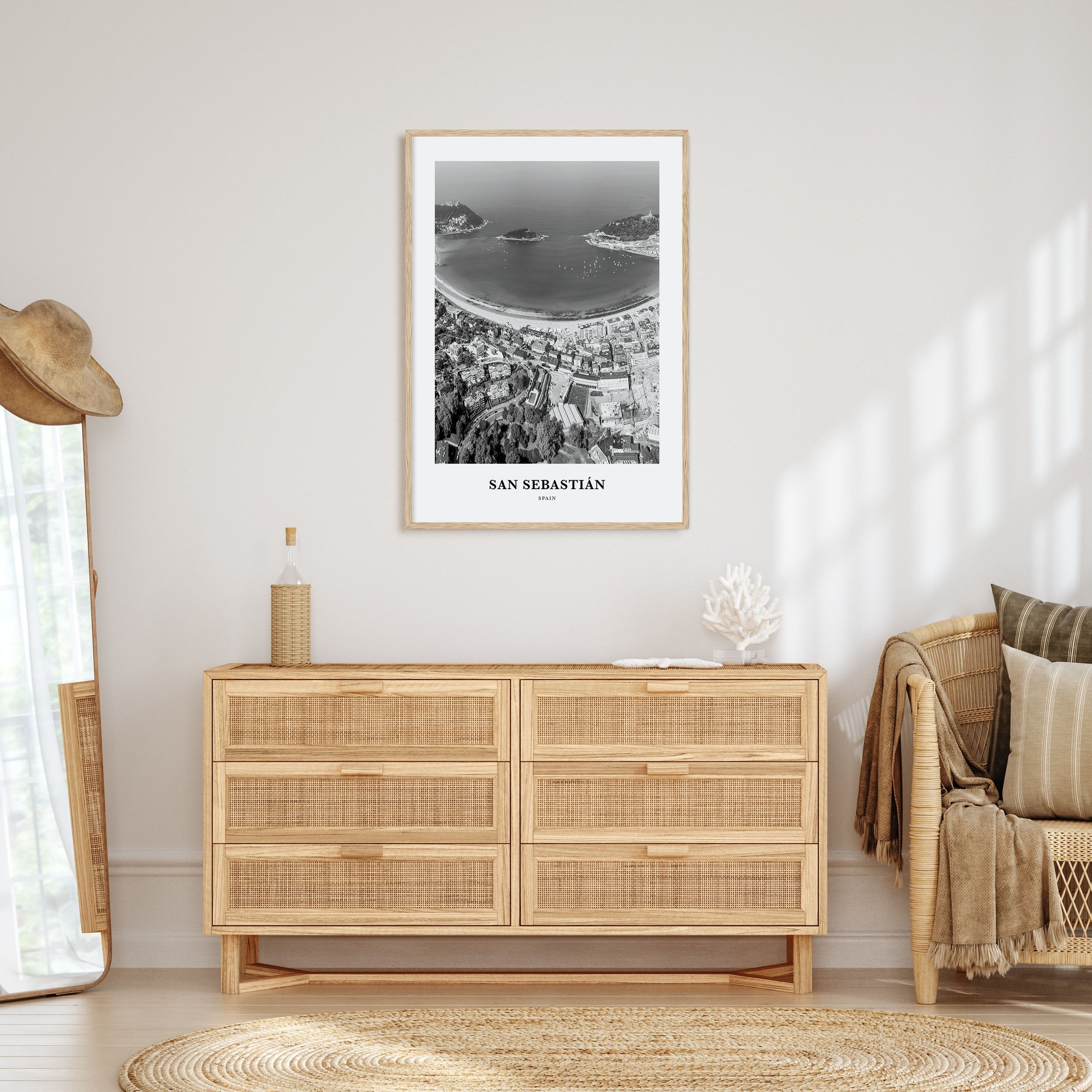 San Sebastián Portrait B&W No 2 Poster