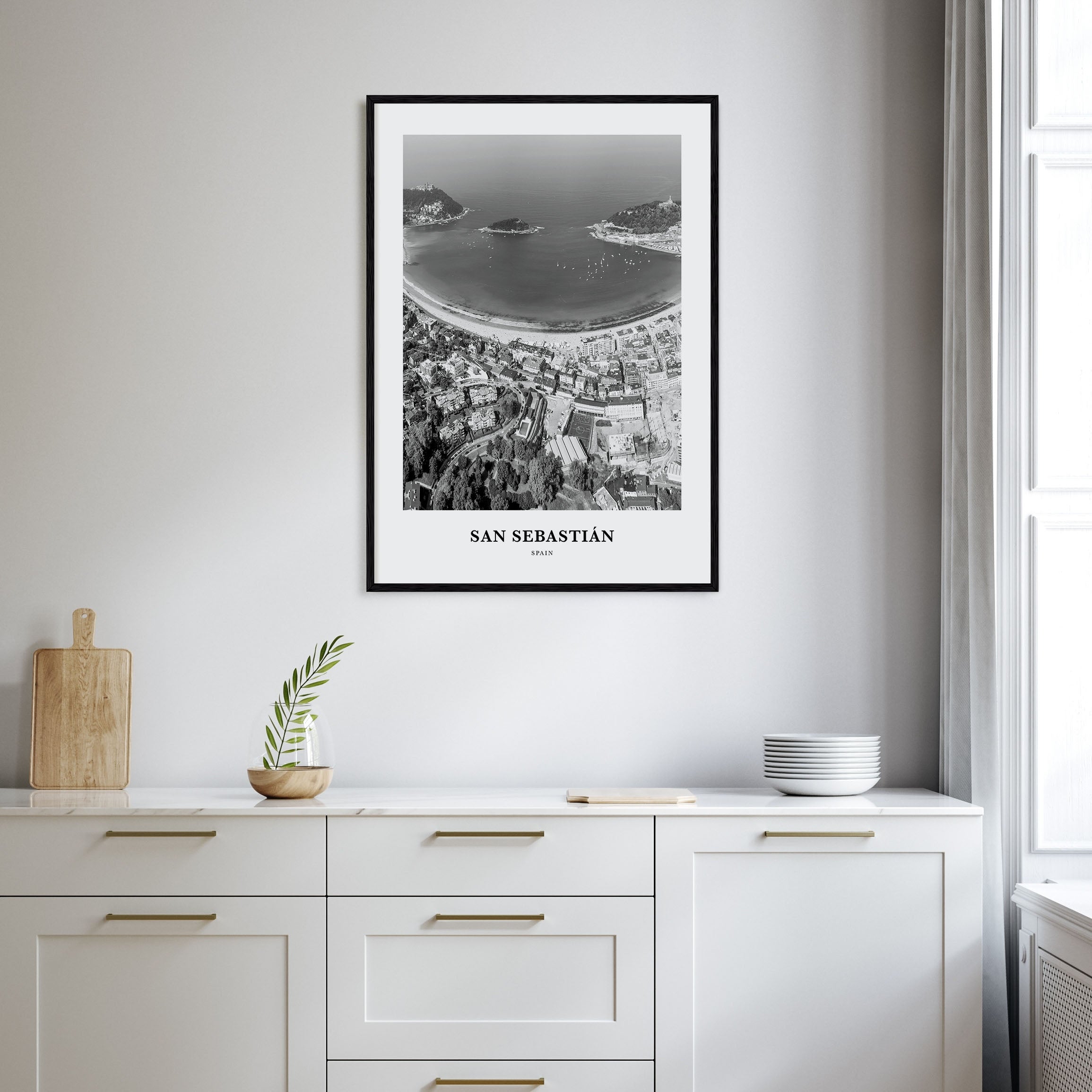 San Sebastián Portrait B&W No 2 Poster