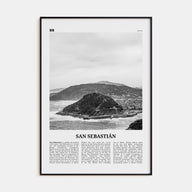San Sebastián Travel B&W No 2 Poster