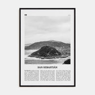 San Sebastián Travel B&W No 2 Poster
