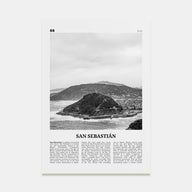 San Sebastián Travel B&W No 2 Poster