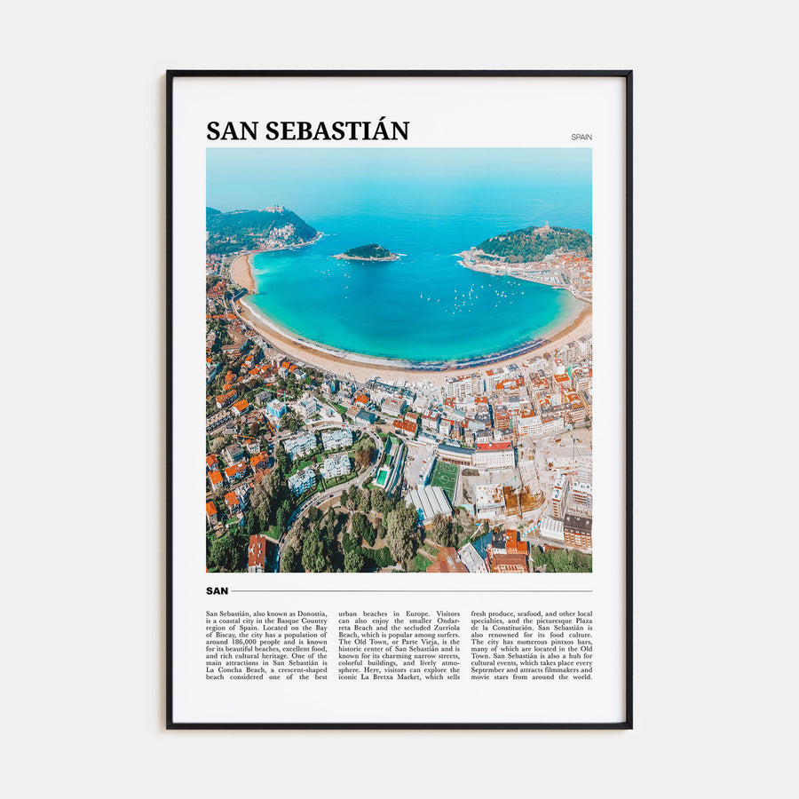 San Sebastián Travel Color Poster