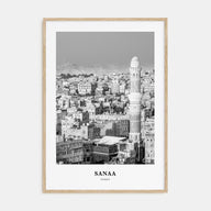 Sana'a Portrait B&W Poster