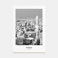 Sana'a Portrait B&W Poster