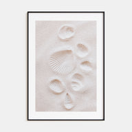 Sand with Seashell Footprints Photo Color Poster