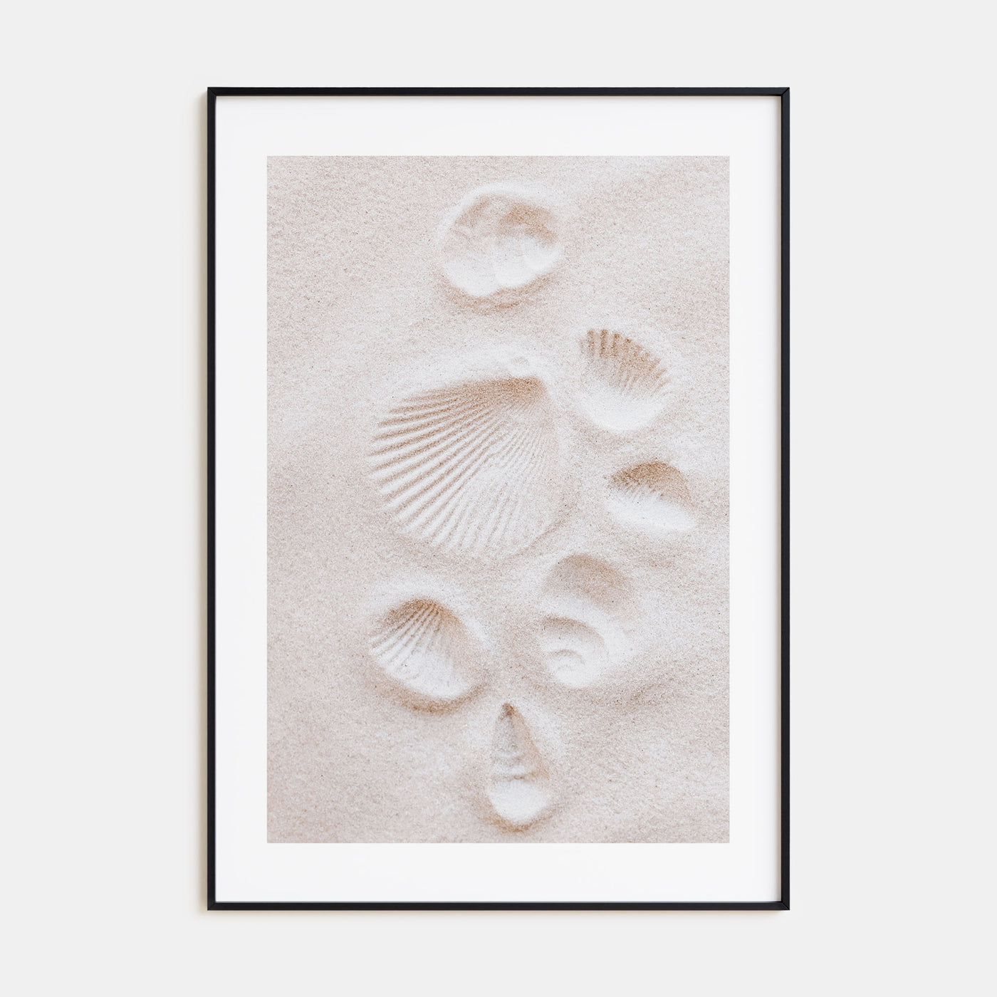 Sand with Seashell Footprints Photo Color Poster